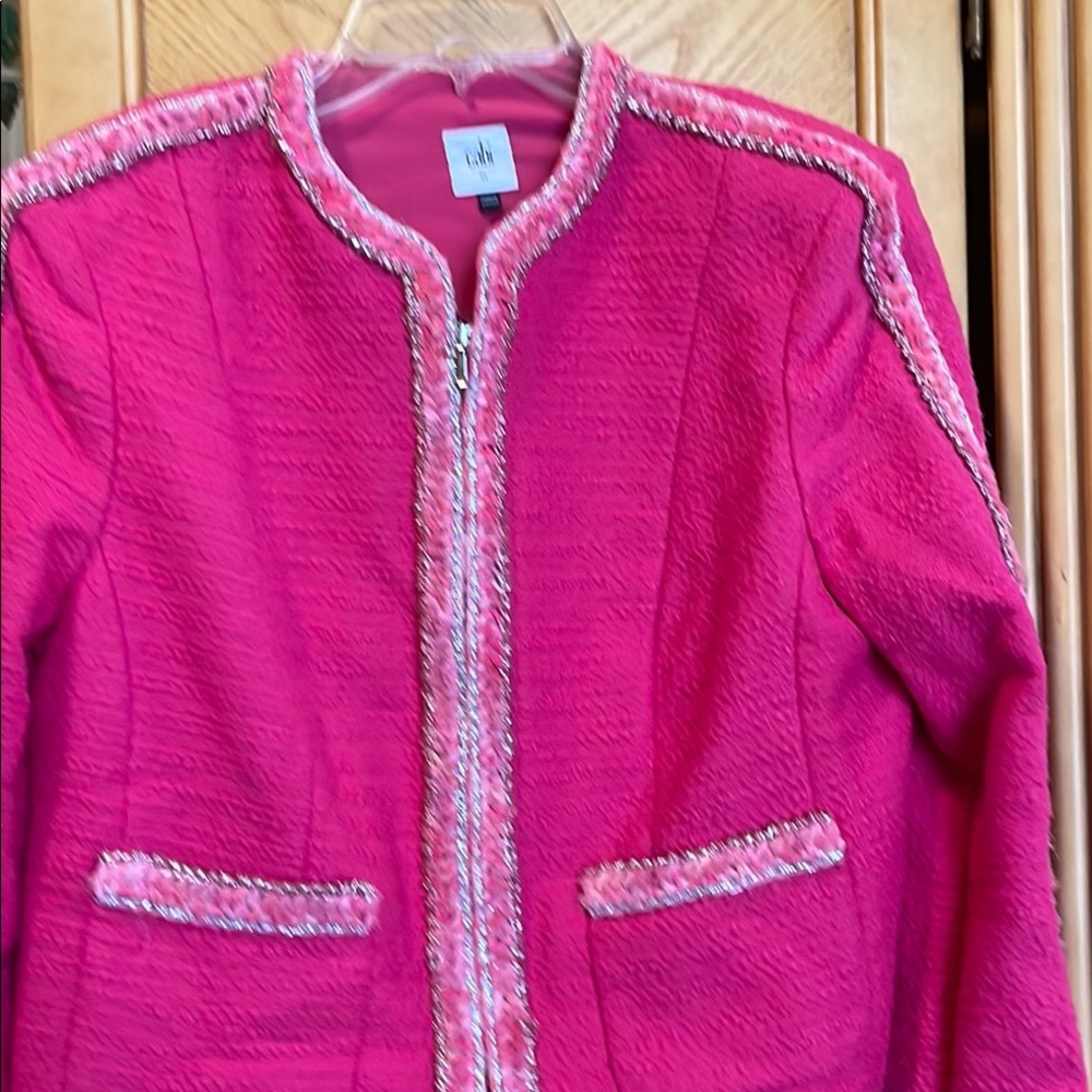 CAbi Pink Tweed Ballroom Jacket - Picture 4 of 10
